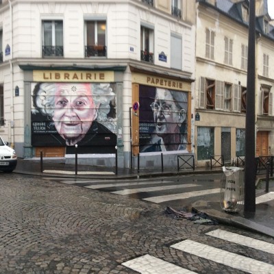 Shutter art, Women of the Resistance, Belleville, Paris