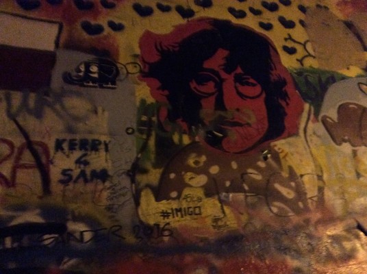 Kerry for the Sam - on the John Lennon Wall, Prague 