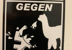 Alpacas against Nazis photo from a toilet in Germany. 
